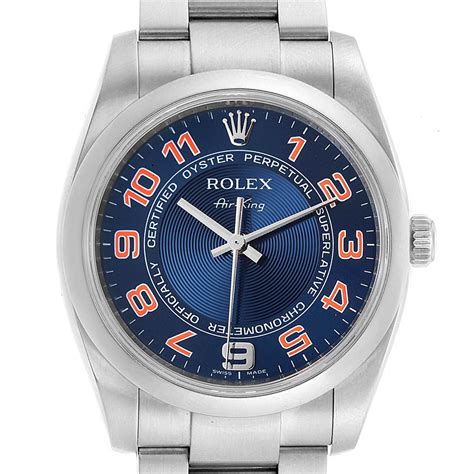 rolex air king rare lapis blue|rolex air king catalog.